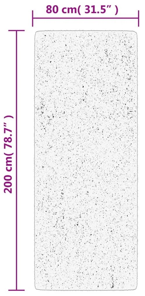 Tapete shaggy de pelo alto PAMPLONA 80x200 cm azul