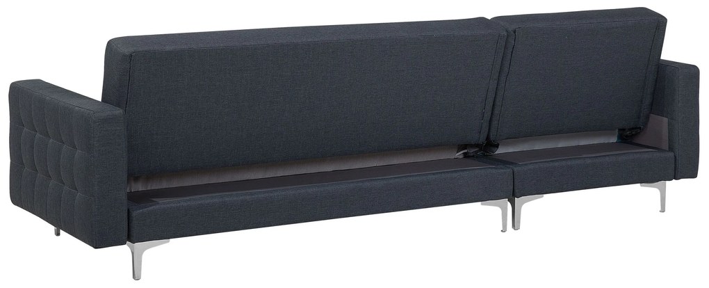 Sofá-cama de canto versão à direita de 4 lugares em tecido cinzento escuro ABERDEEN Beliani