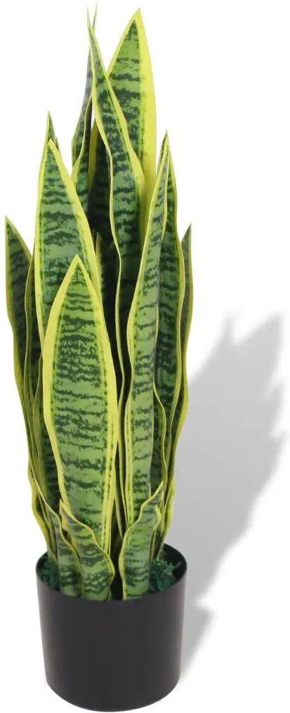 Planta espada-de-são-jorge artificial com vaso 65 cm verde