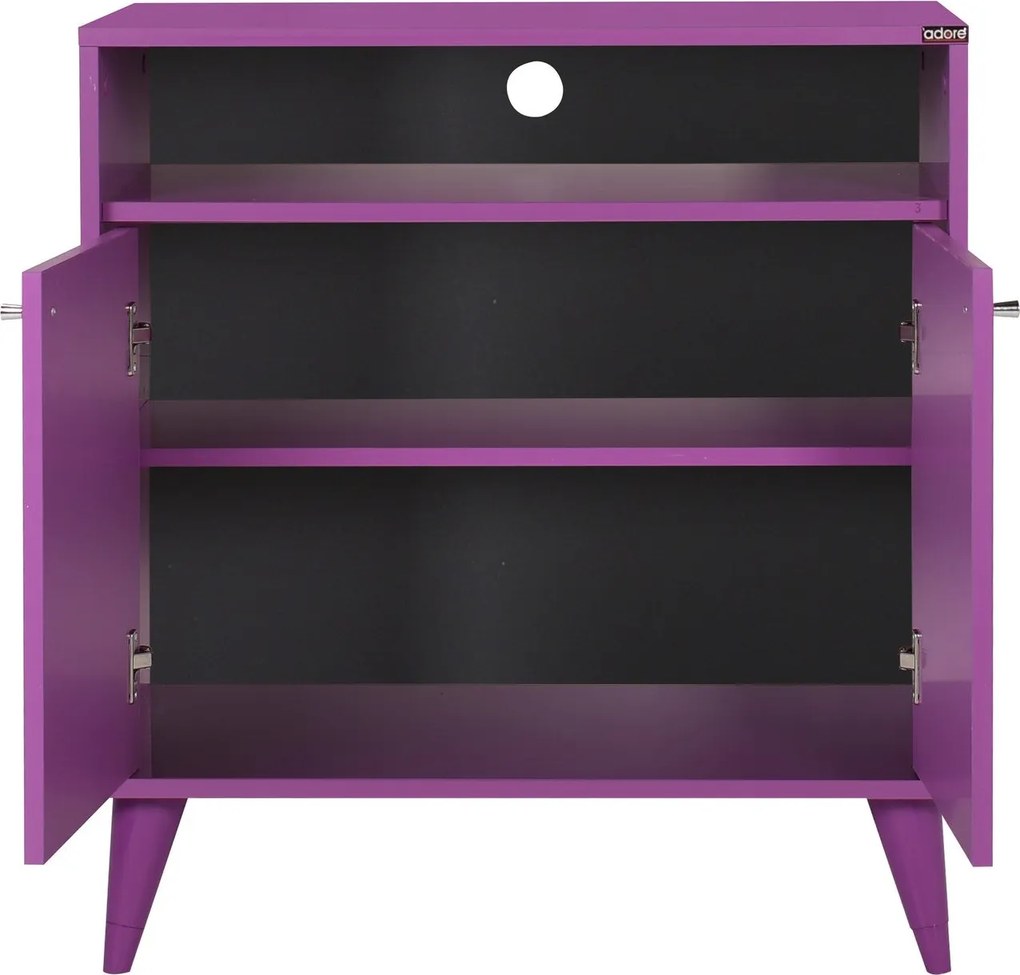 Aparador/Armário multiusos "Diamante" - Design Moderno - Roxo - 73x79x