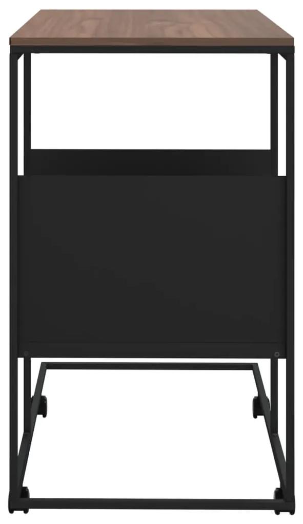 Mesa de apoio c/ rodas 55x36x63,5 cm derivados de madeira preto