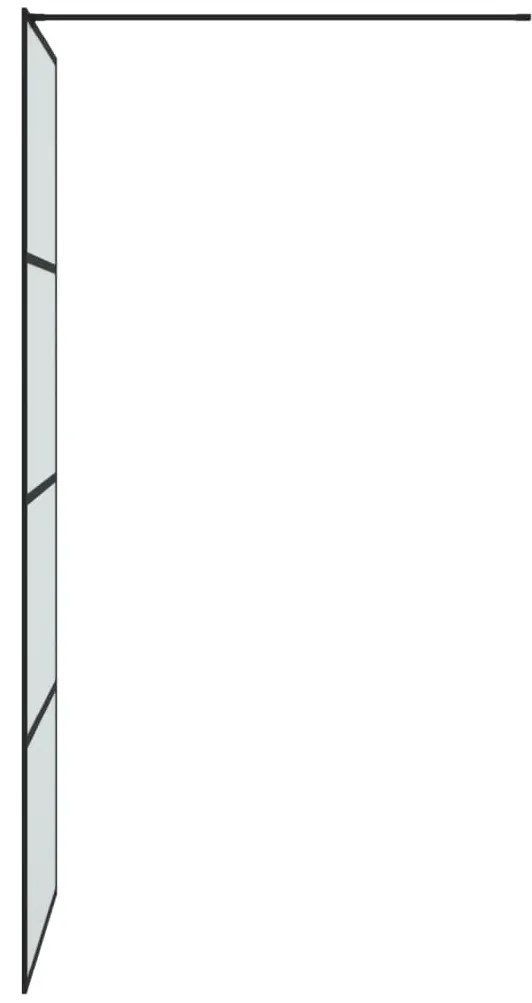 Divisória de chuveiro 80x195 cm vidro opaco ESG preto