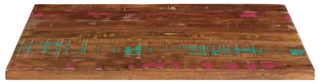 Tampo de mesa retangular 90x50x3,8 cm madeira recuperada maciça