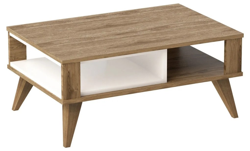 Mesa de Centro Ionis – Carvalho Branco – 90 x 40 x 60 cm