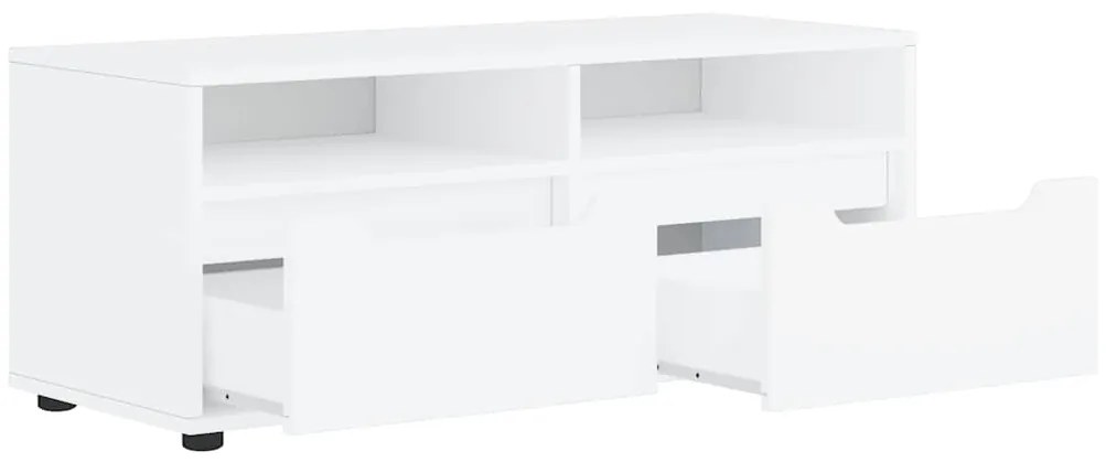 Móvel TV VISNES derivados de madeira branco 100x40x38 cm