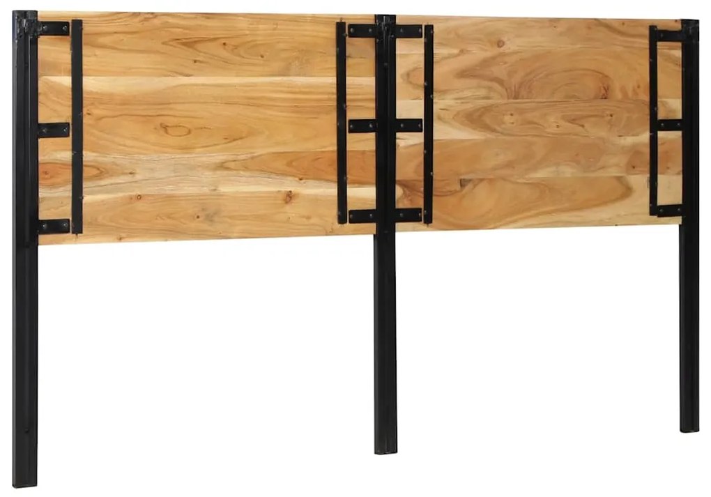 Cabeceira de cama 180 cm madeira de acácia maciça/ferro