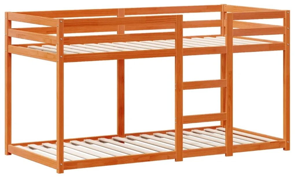 Beliche com telhado 90x190 cm pinho maciço castanho-mel