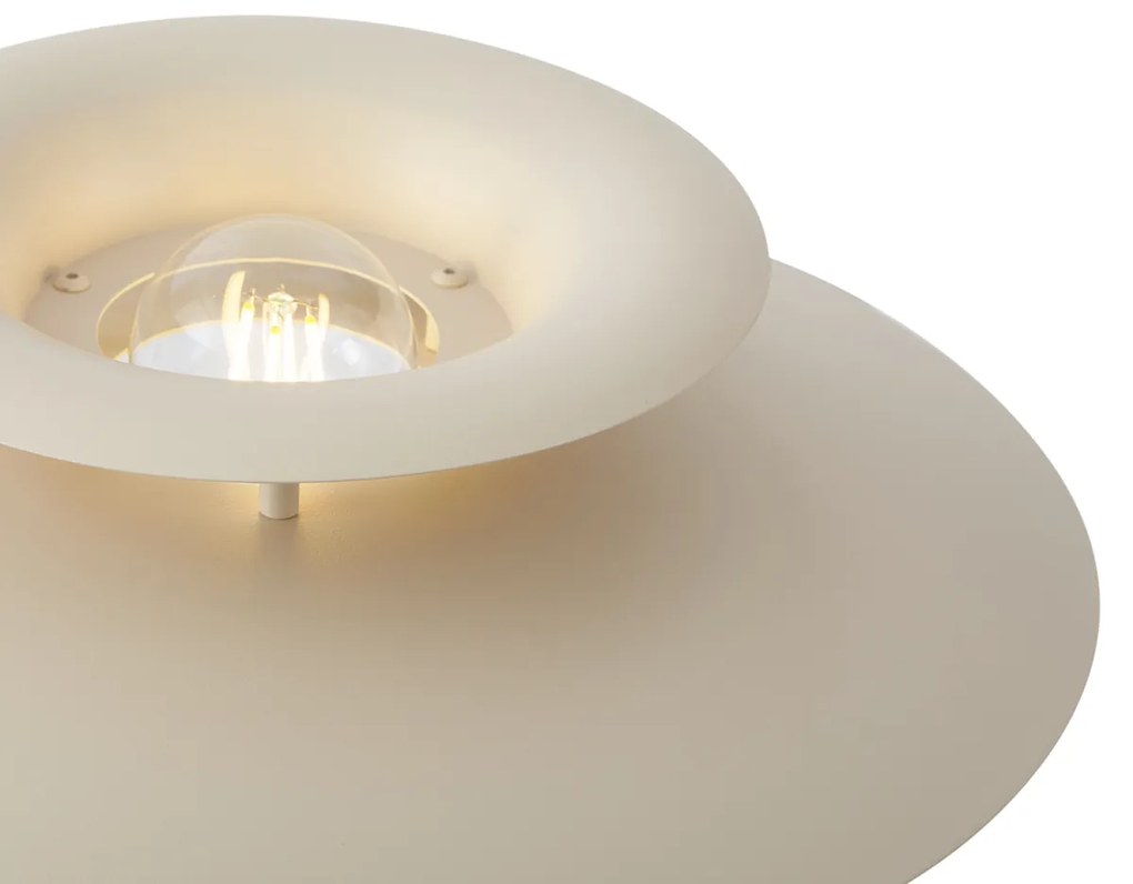 Candeeiro de Mesa Retro Bege Aço 45cm - Pauly Retro