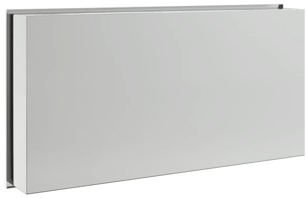 Nicho parede p/ duche 62x32x9 cm aço inoxidável prata escovada