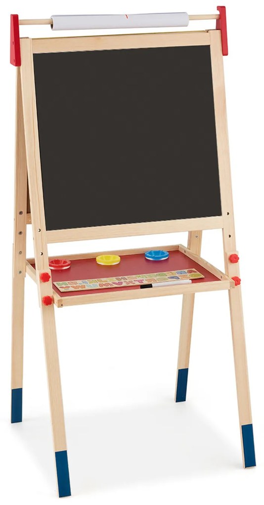 Cavalete infantil 3 em 1 com quadro negro dupla face para crianças pequenas