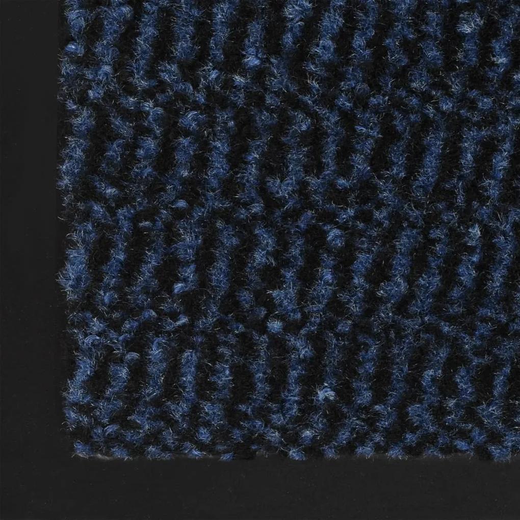 Tapete controlo de pó retangular tufado 80x120 cm azul