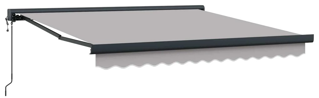 vidaXL Toldo Cinzento-claro 350 x 250 x 165 cm Poliéster e Alumínio