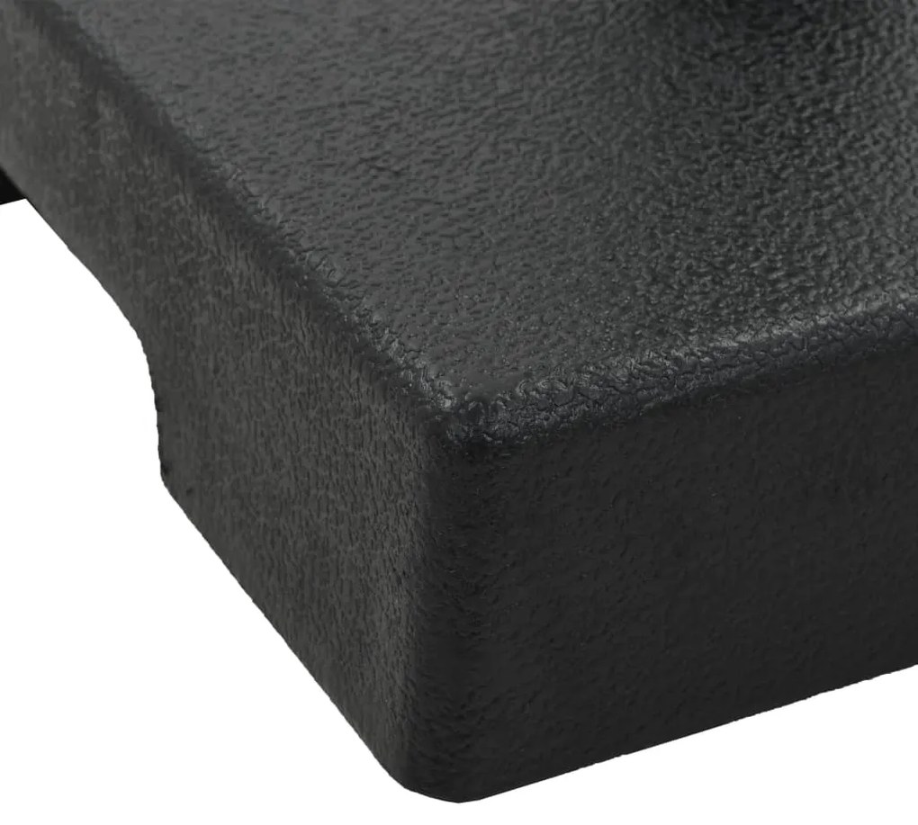 Base de guarda-sol quadrada poliresina 8 kg preto