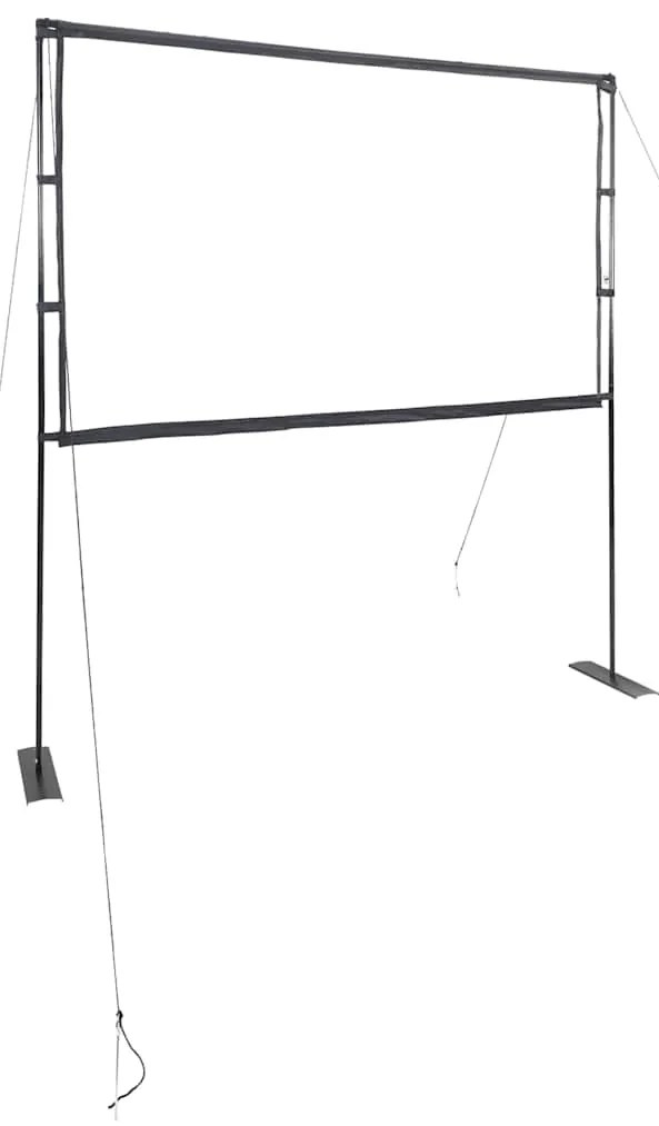 vidaXL Tela de projeção com suportes de 84 polegadas 16:9