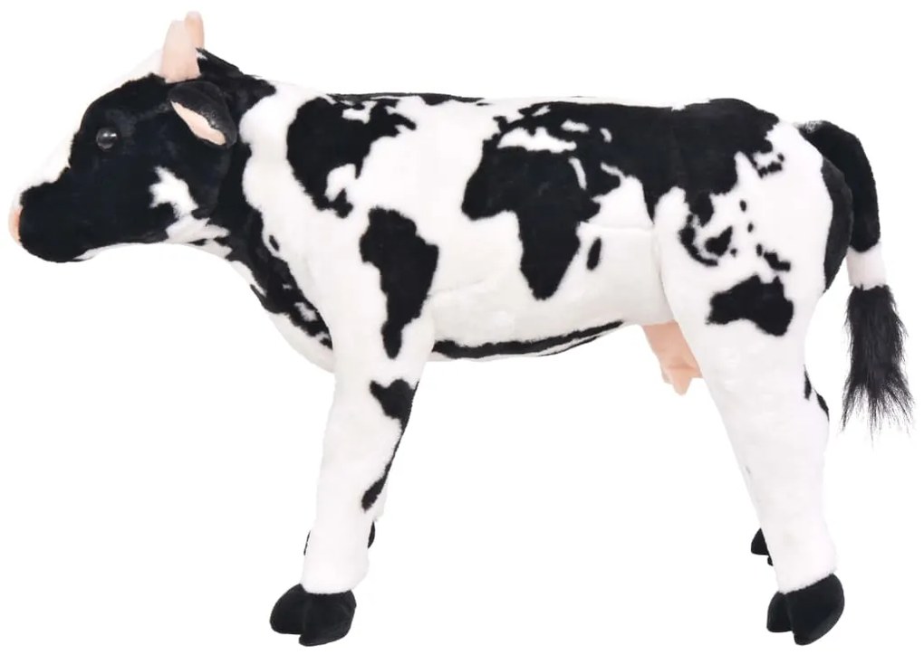 Brinquedo de montar vaca peluche preto e branco XXL