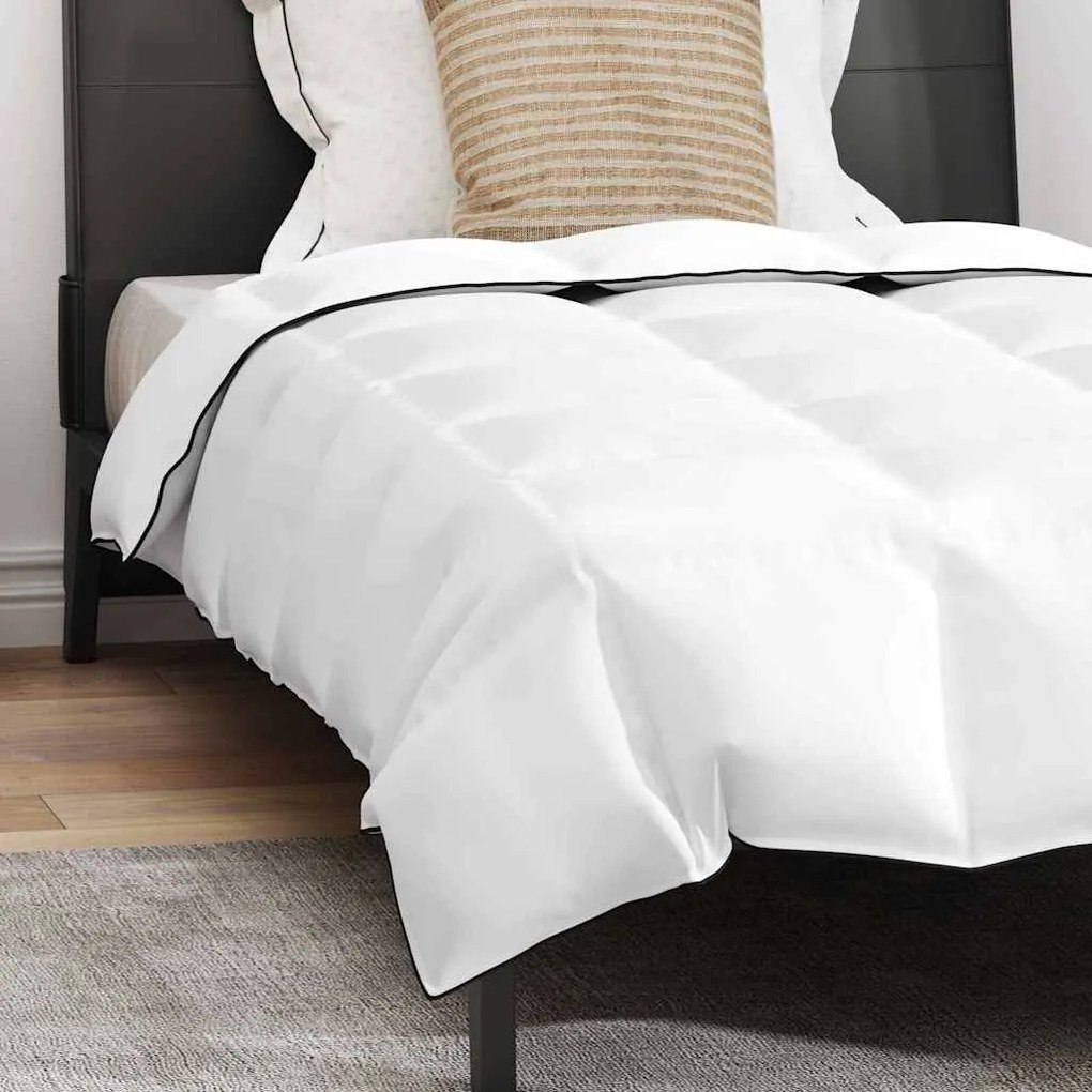 Edredão com travesseiro 2 pcs Branco 150 x 200 cm Penugem