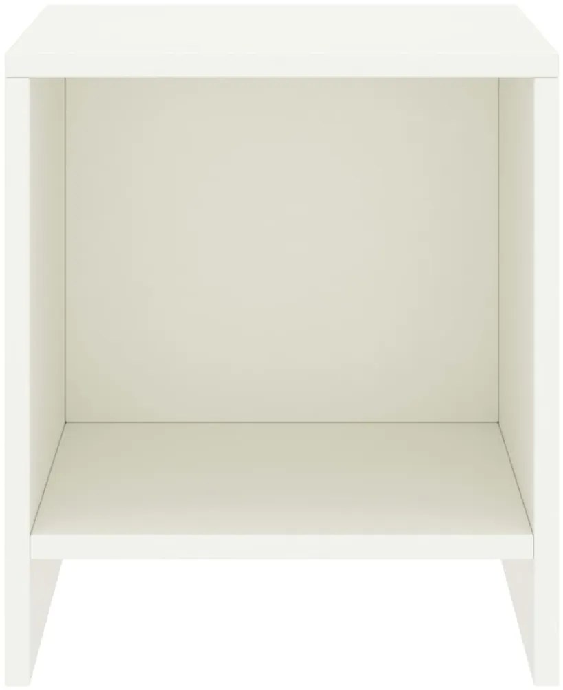 Mesa de cabeceira 35x30x40 cm madeira de pinho maciça branco