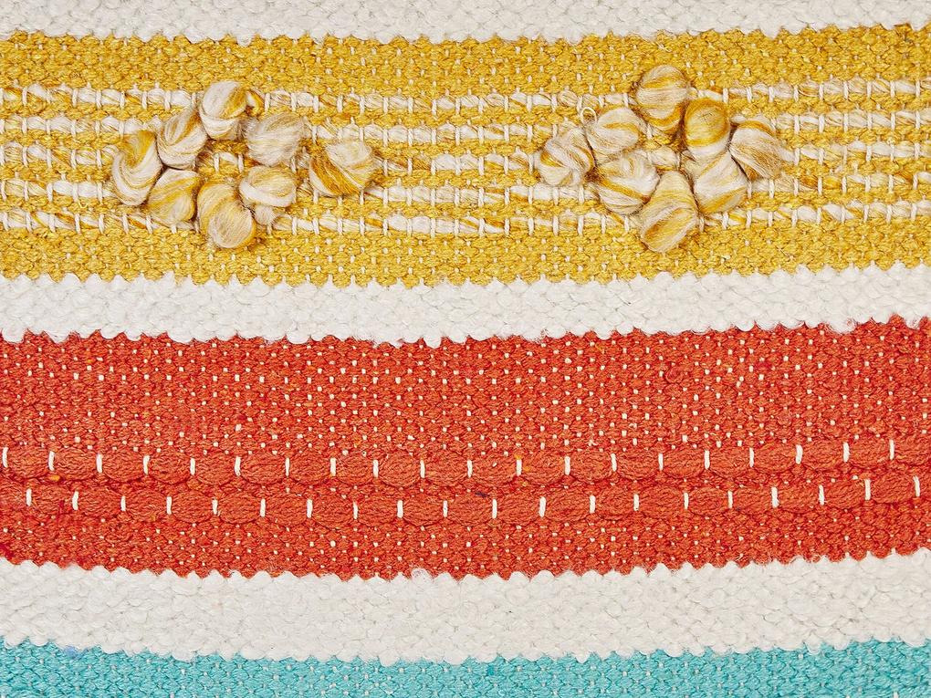 Almofada decorativa em algodão multicolor às riscas 45 x 45 cm DICLIPTERA Beliani