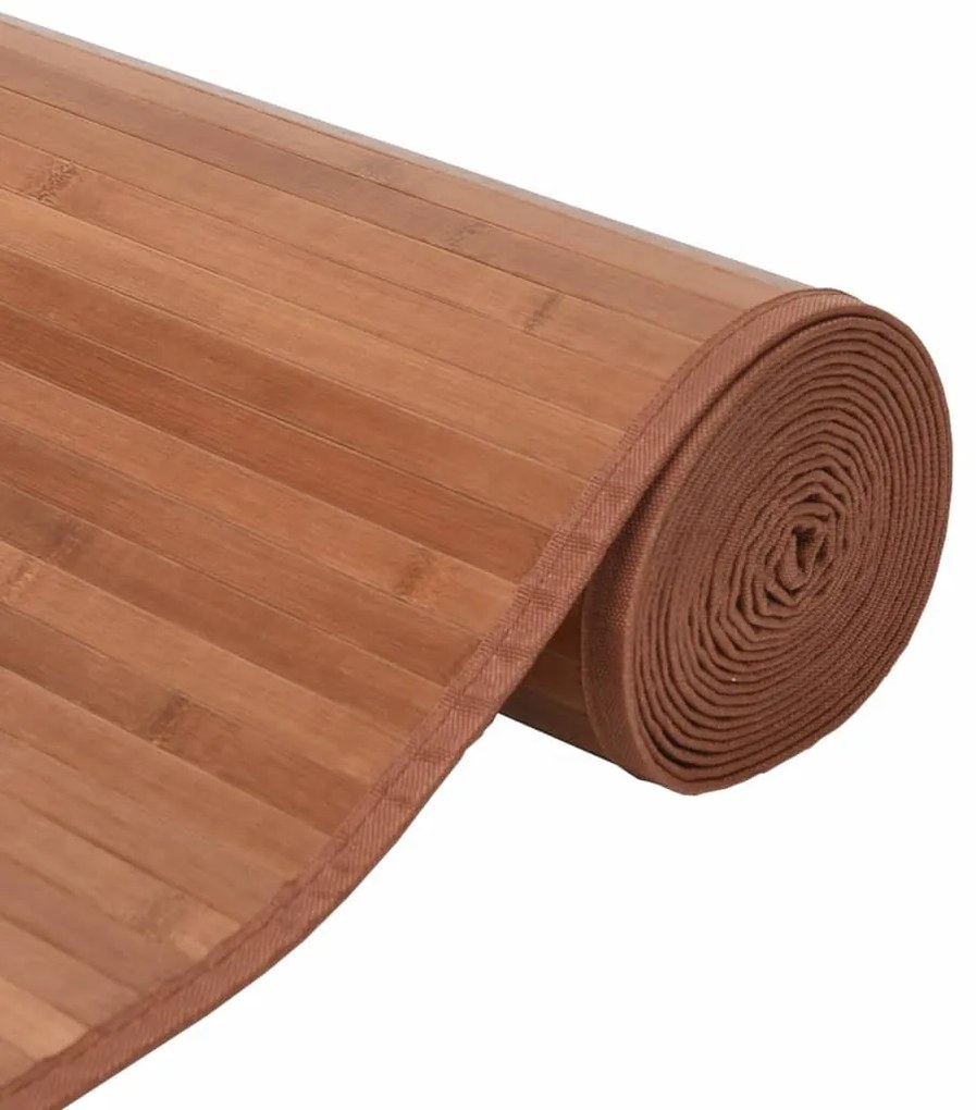 Tapete retangular 60x200 cm bambu castanho