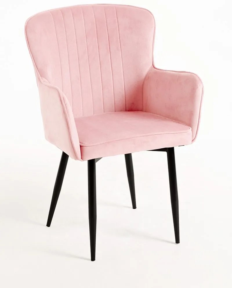 Pack 6 Cadeiras Dalye Veludo - Rosa