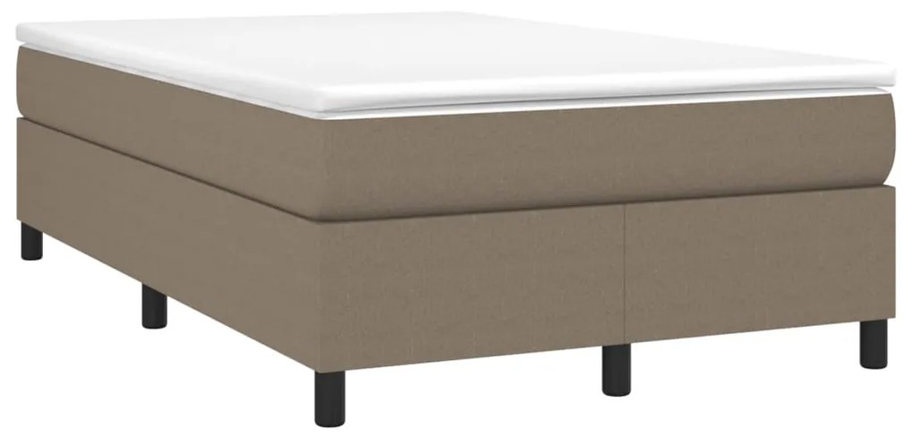 Estrutura de cama 120x200 cm tecido cinza-acastanhado