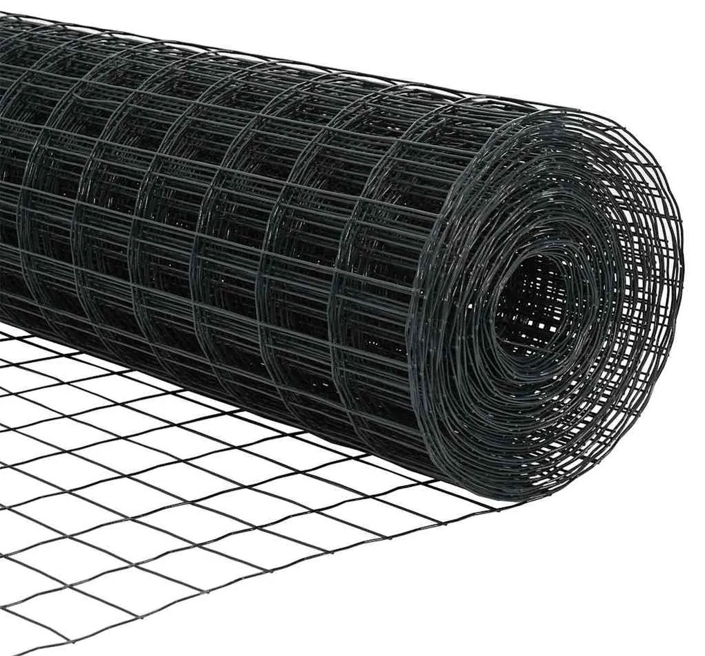 Cerca Euro com 13 postes 1,2 x 25 m em aço galvanizado cinza