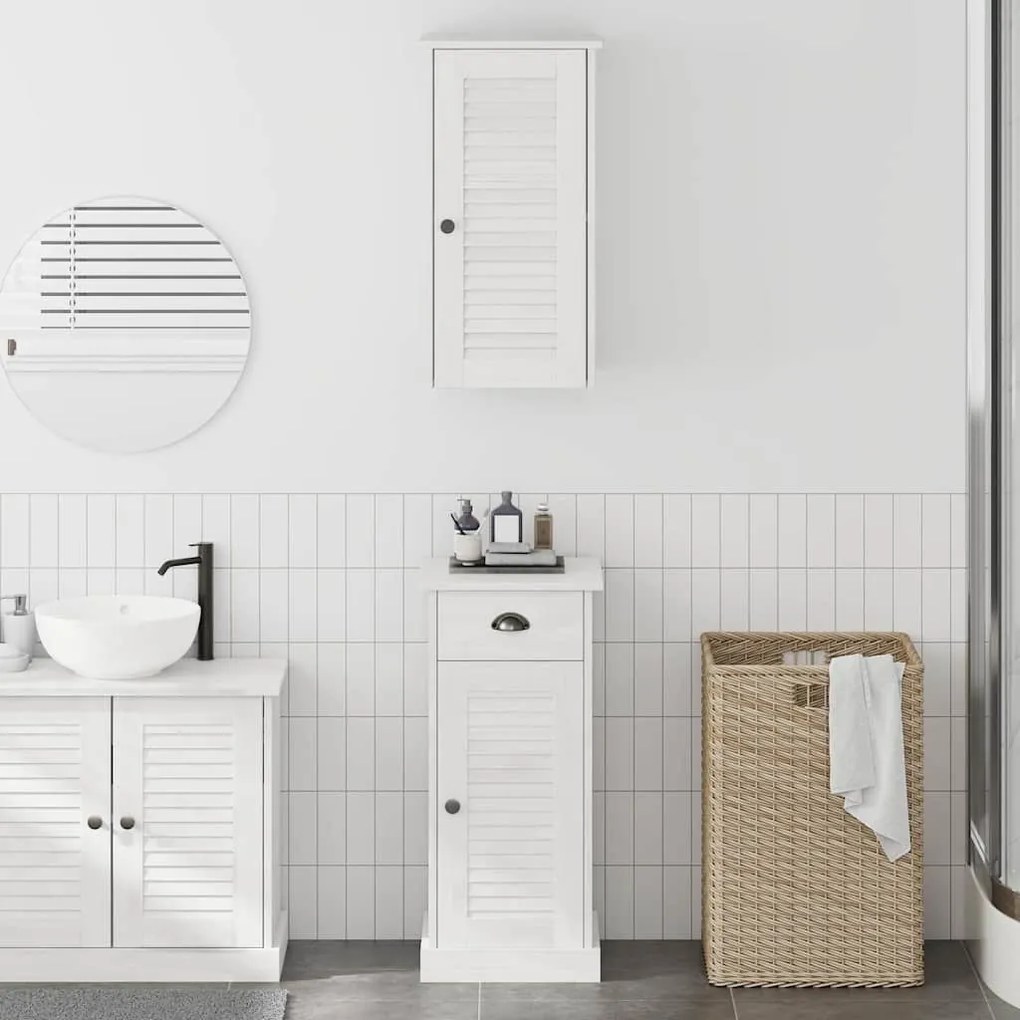 vidaXL Conjunto de Móveis para Banheiro 2 pcs Marrom e Branco