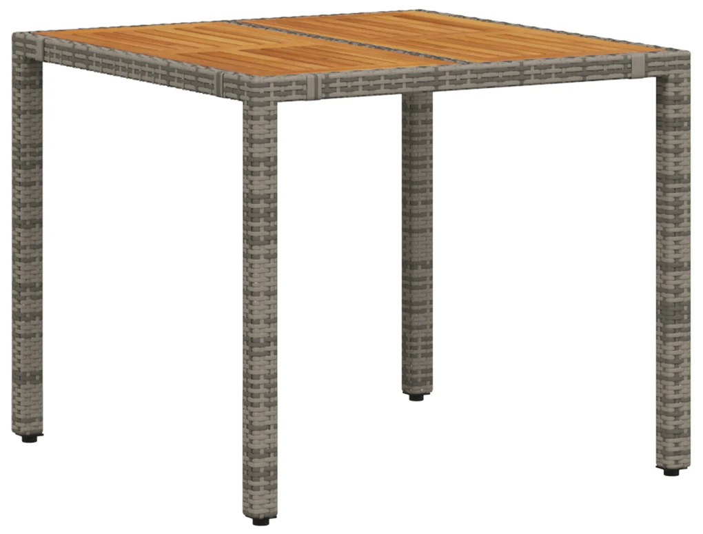 Conjunto de Jantar para Jardim vidaXL de 5 Peças Cinza Rattan Poliéste