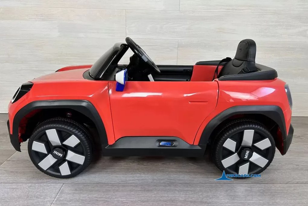 Carro elétrico para crianças MINI ACEMAN 12V 2.4G, Rodas de borracha, assento em pele sintética Vermelho