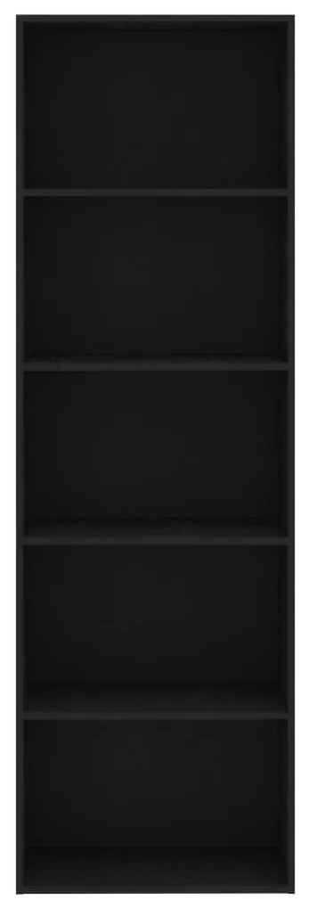 Estante com 5 prateleiras 60x30x189 cm contraplacado preto