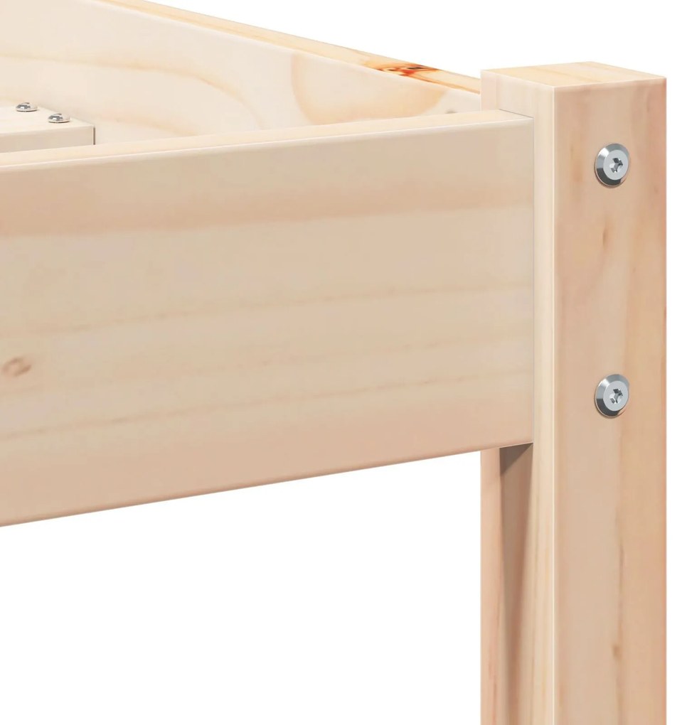 Cama com Cabeceira vidaXL 140x210 cm Madeira de Pinho