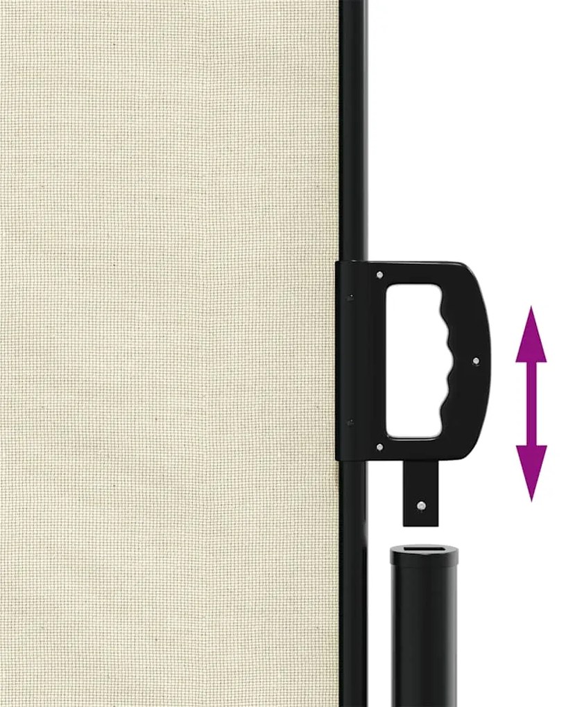 Toldo lateral retrátil 120x500 cm cor creme