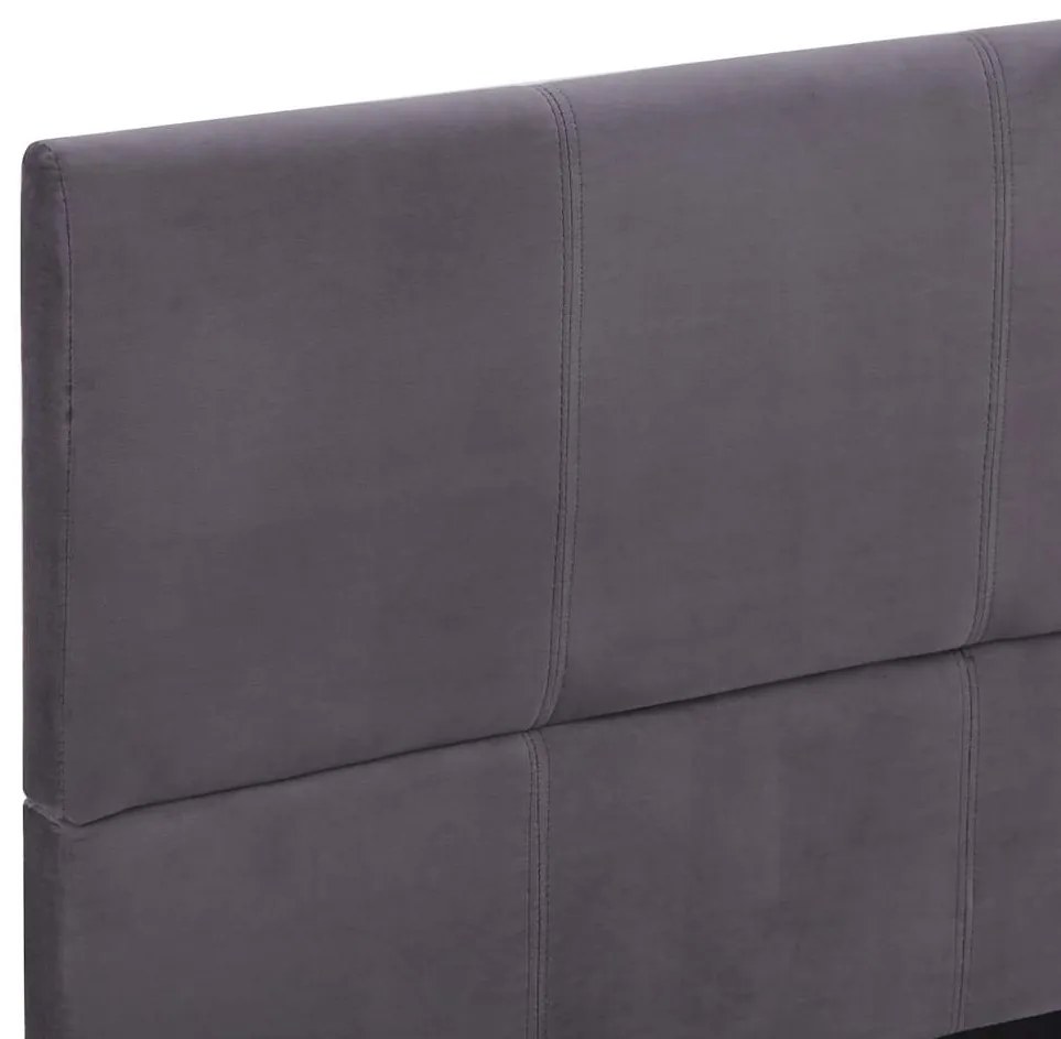 Estrutura para cama sem colchão 135x190 cm tecido cinzento