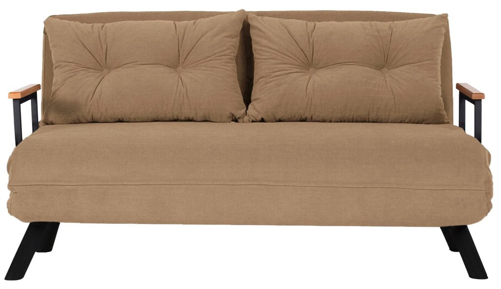 Sofá-Cama de 2 Lugares Sando – Castanho Claro – 175 cm x 133 cm