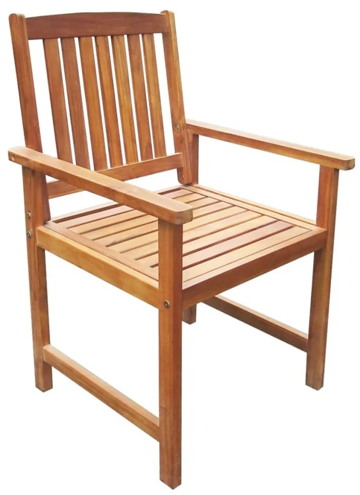 Cadeiras de jardim 2 pcs madeira acácia maciça castanho