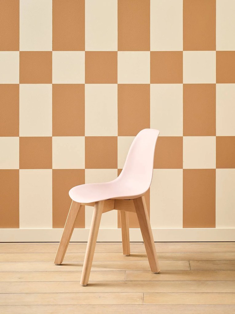 Cadeira de jardim de infância design escandinavo  rosa