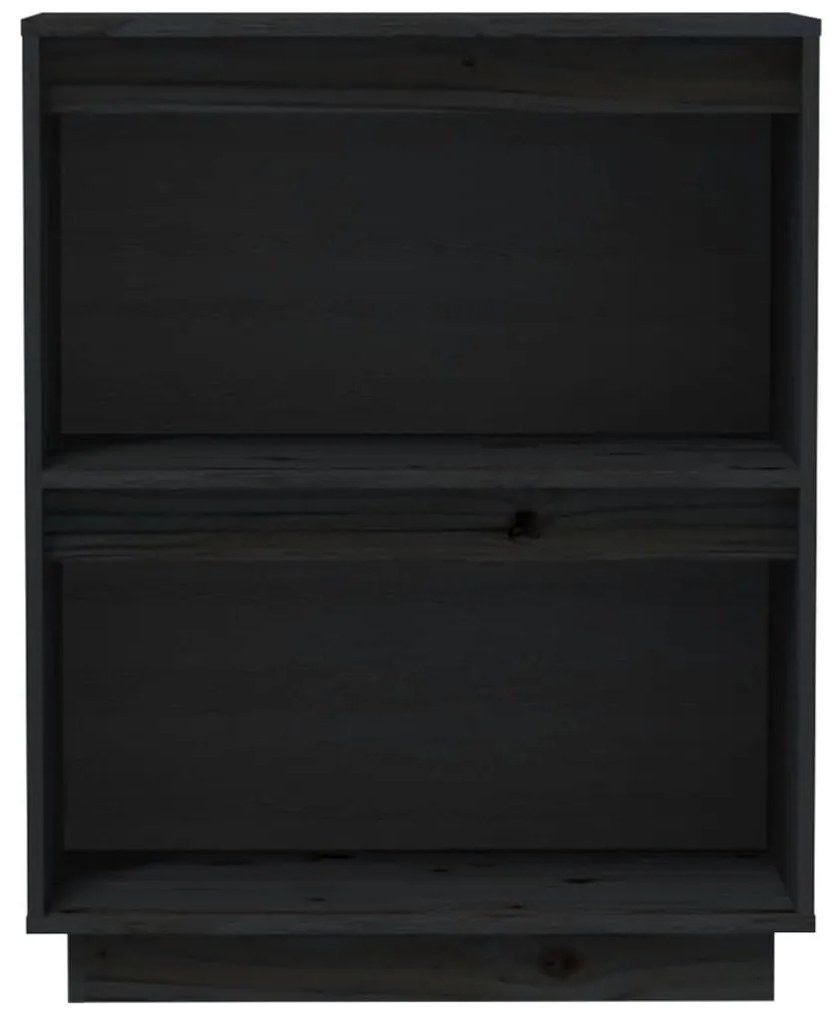 Armário consola 60x34x75 cm pinho maciço preto
