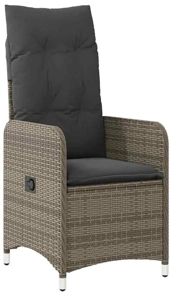 Conjunto de Jantar para Jardim 5 Peças com Almofadas em Rattan Sintéti