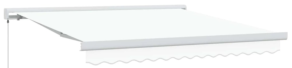 vidaXL Toldo Retrátil Branco 350 x 250 cm Tecido e Metal