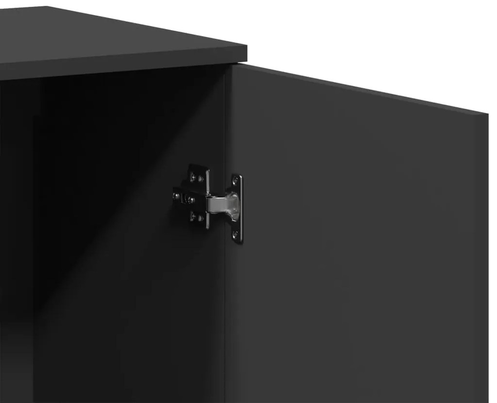 Aparadores 2 pcs 79x38x80 cm derivados de madeira preto