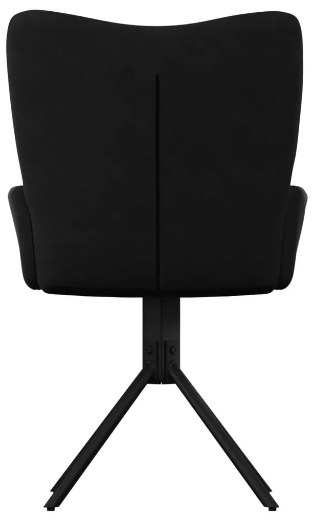 Cadeiras de jantar giratórias 2 pcs veludo preto