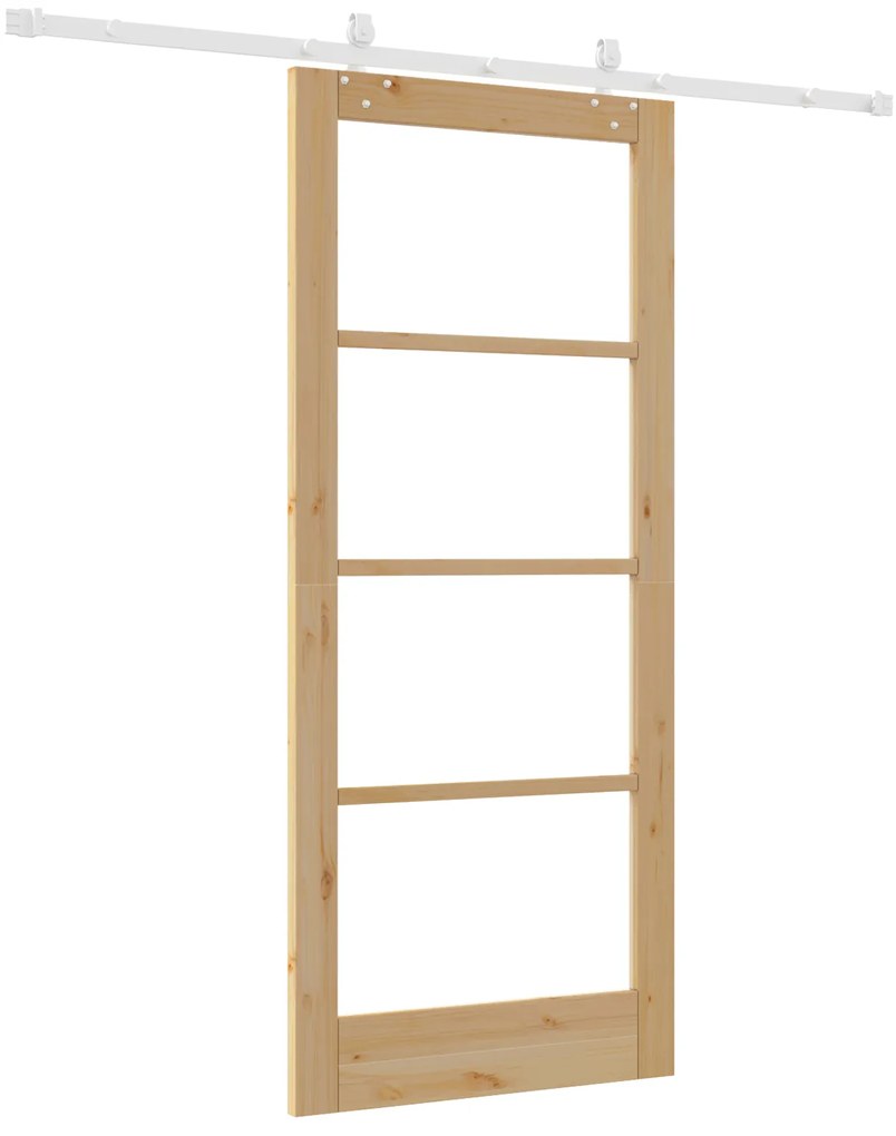 Conjunto de Porta Deslizante com Hardware vidaXL 86x198,5 cm Madeira M