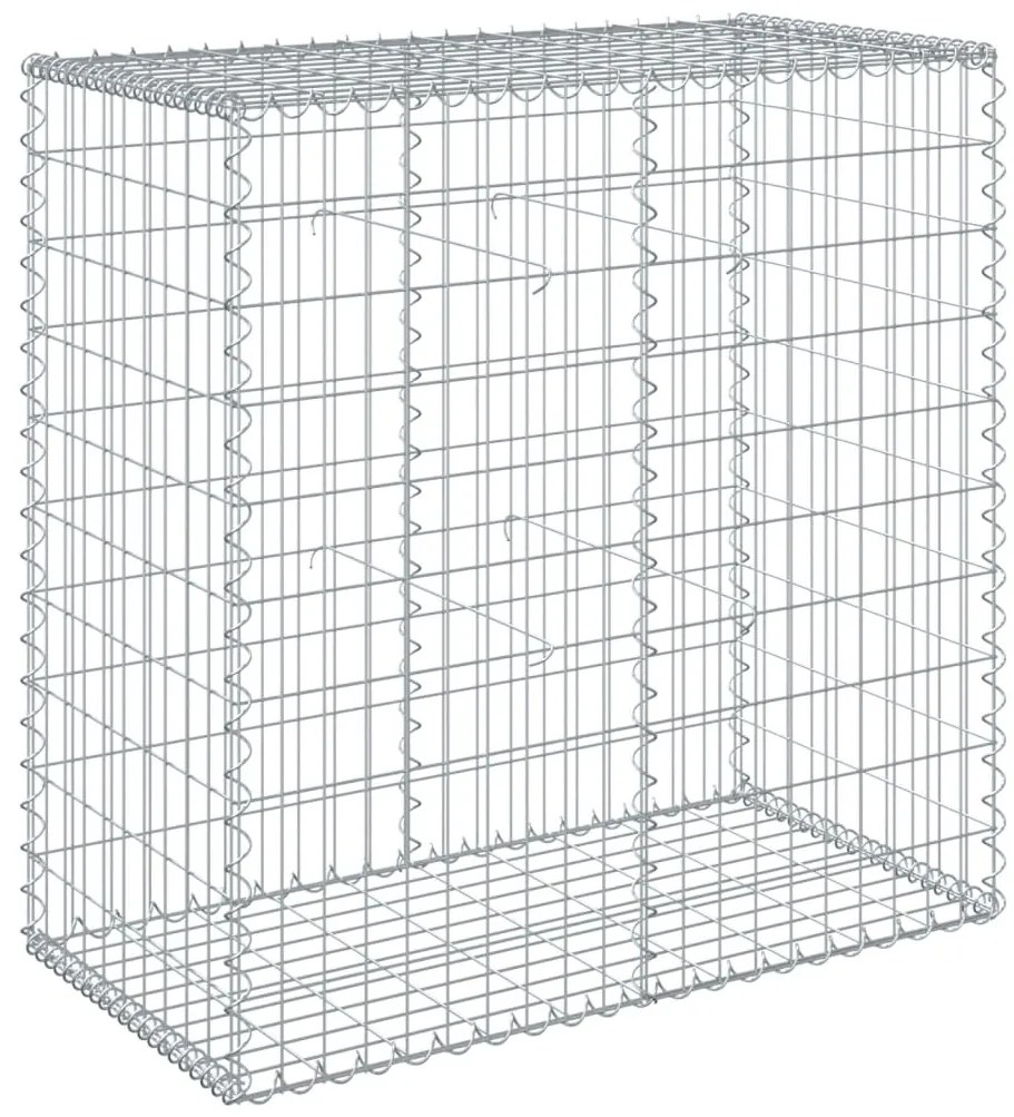 Cesto gabião com cobertura 100x50x100 cm ferro galvanizado