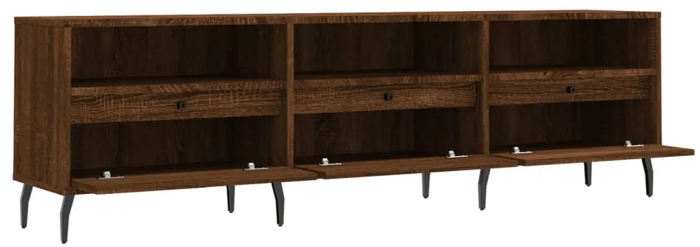 Móvel TV 150x30x44,5 cm derivados de madeira carvalho castanho