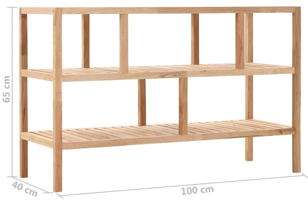 Prateleiras para WC em madeira de nogueira maciça 100x40x65 cm