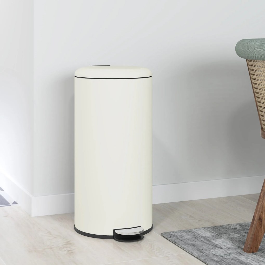 Balde de Lixo para Cozinha 30L Cubo de Lixo com Pedal Tampa com Fecham