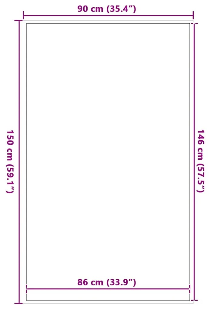 Capacho 90x150 cm preto