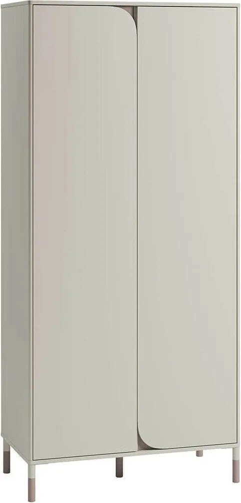 Roupeiro Lomsono 110, Bege, 201x92x50cm, 82.5 kg, Portas para roupeiro: Com dobradiças, Número de prateleiras: 6, Número de prateleiras: 6