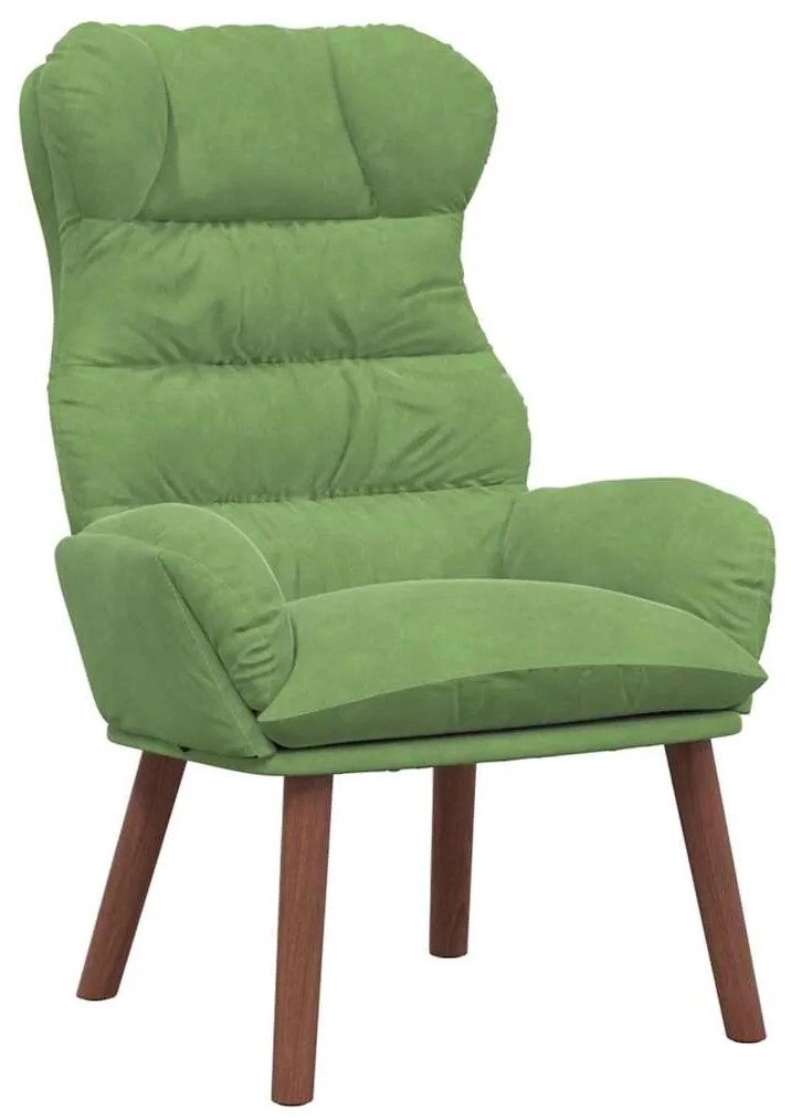 Cadeira Relaxante Veludo Verde Claro