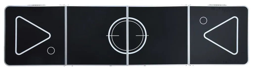 Mesa para beer pong dobrável 240 cm preto